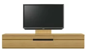 テレビボード（ローボード）、テレビボード（壁掛けパネルセット）(幅240cm・オークナチュラル)