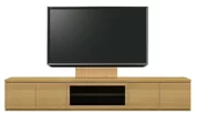 テレビボード（ローボード）、テレビボード（壁掛けパネルセット）(幅240cm/オークナチュラル)