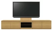 テレビボード（ローボード）、テレビボード（壁掛けパネルセット）(幅240cm/オークナチュラル)