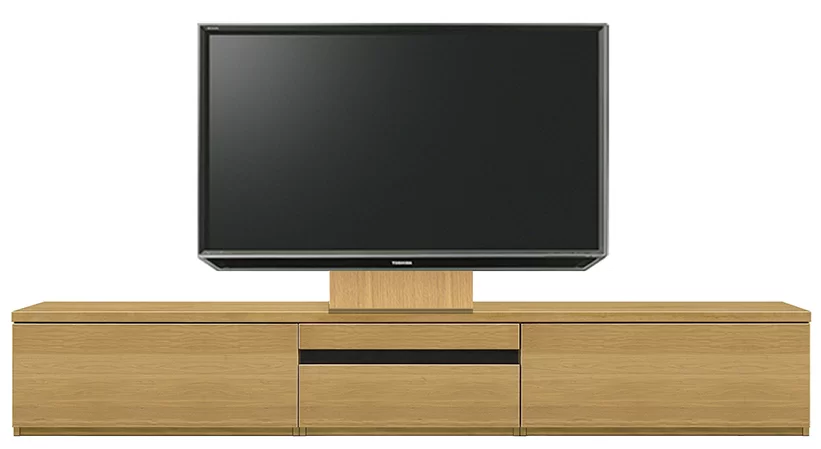 テレビボード（ローボード）、テレビボード（壁掛けパネルセット）(幅250cm/オークナチュラル)