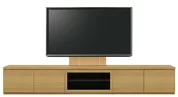 テレビボード（ローボード）、テレビボード（壁掛けパネルセット）(幅250cm/オークナチュラル)