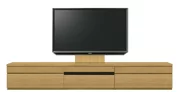 テレビボード（ローボード）、テレビボード（壁掛けパネルセット）(幅260cm/オークナチュラル)