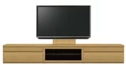 テレビボード（ローボード）、テレビボード（壁掛けパネルセット）(幅270cm/オークナチュラル)