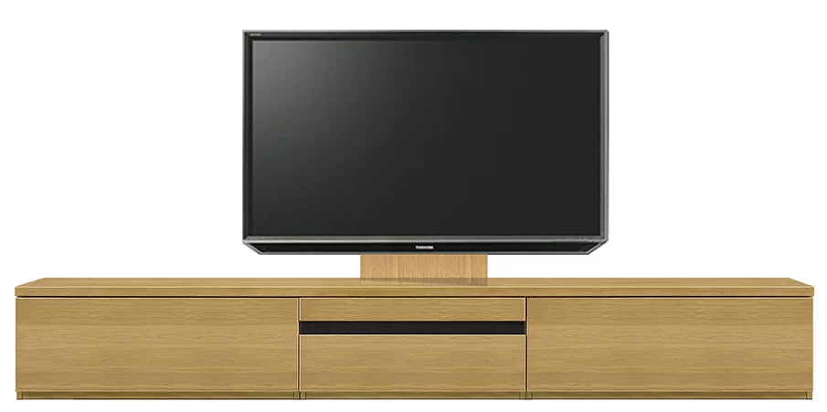 テレビボード（ローボード）、テレビボード（壁掛けパネルセット）(幅280cm/オークナチュラル)