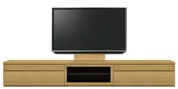 テレビボード（ローボード）、テレビボード（壁掛けパネルセット）(幅280cm・オークナチュラル)