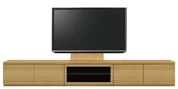 テレビボード（ローボード）、テレビボード（壁掛けパネルセット）(幅280cm・オークナチュラル)