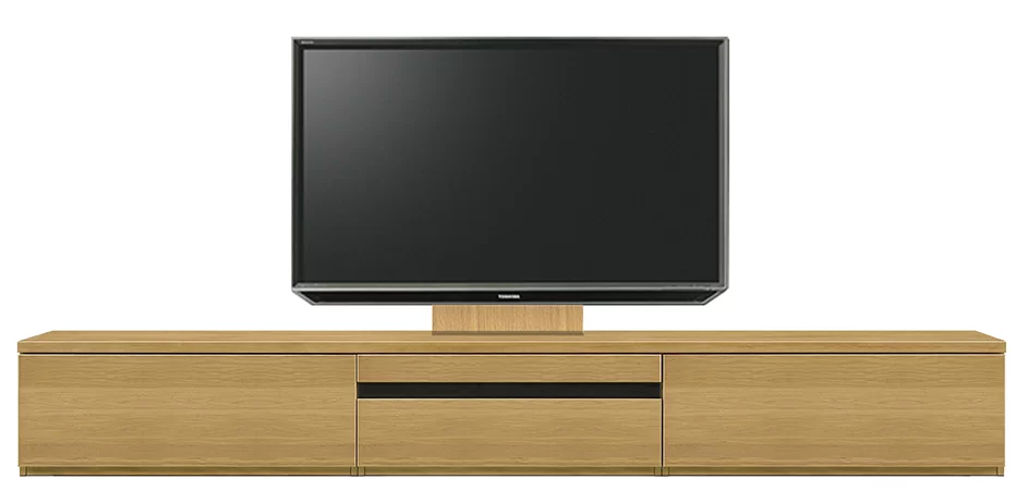 テレビボード（ローボード）、テレビボード（壁掛けパネルセット）(幅290cm/オークナチュラル)