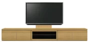 テレビボード（ローボード）、テレビボード（壁掛けパネルセット）(幅290cm/オークナチュラル)