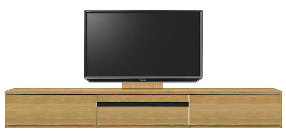 テレビボード（ローボード）、テレビボード（壁掛けパネルセット）(幅300cm/オークナチュラル)