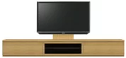 テレビボード（ローボード）、テレビボード（壁掛けパネルセット）(幅300cm・オークナチュラル)
