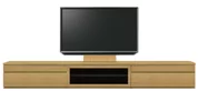 テレビボード（ローボード）、テレビボード（壁掛けパネルセット）(幅300cm/オークナチュラル)