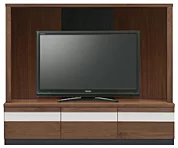 収納付きテレビボード（ハイタイプテレビ台）(幅180cm/ウォールナット)