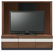 収納付きテレビボード（ハイタイプテレビ台）(幅160cm/ウォールナット)