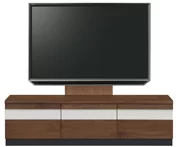テレビボード（ローボード）、テレビボード（壁掛けパネルセット）(幅160cm・ウォールナット)