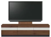 テレビボード（ローボード）、テレビボード（壁掛けパネルセット）(幅180cm/ウォールナット)