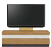 テレビボード（ローボード）、テレビボード（壁掛けパネルセット）(幅140cm/オークナチュラル)