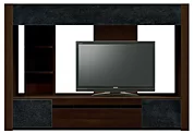 収納付きテレビボード（ハイタイプテレビ台）(幅230cm/オークダーク)