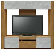 収納付きテレビボード（ハイタイプテレビ台）(幅170cm・オークナチュラル)