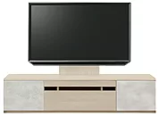テレビボード（ローボード）、テレビボード（壁掛けパネルセット）(幅180cm/オークホワイト)