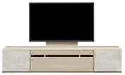 テレビボード（ローボード）、テレビボード（壁掛けパネルセット）(幅210cm・オークホワイト)