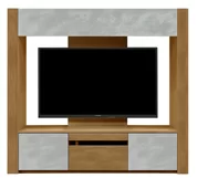 テレビボード（壁掛けパネルセット）、収納付きテレビボード（ハイタイプテレビ台）(幅170cm/オークナチュラル)