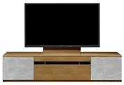 テレビボード（ローボード）、テレビボード（壁掛けパネルセット）(幅180cm/オークナチュラル)