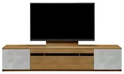 テレビボード（ローボード）、テレビボード（壁掛けパネルセット）(幅210cm/オークナチュラル)