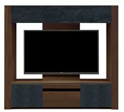 テレビボード（壁掛けパネルセット）、収納付きテレビボード（ハイタイプテレビ台）(幅170cm/オークダーク)