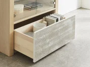 深さのある引出(※画像は幅90-キャビネット-WOWH色)