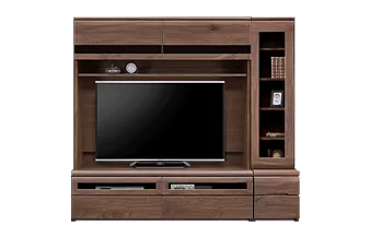 幅160cmのウォールナットTVボードと定番キャビネットのセット
