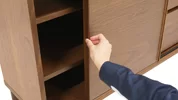 サイドボード（単体）(幅180cm/オークナチュラル)