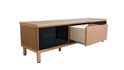 テレビボード（ローボード）、テレビボード（壁掛けパネルセット）(幅140cm/オークナチュラル)