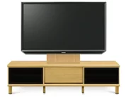 テレビボード（ローボード）、テレビボード（壁掛けパネルセット）(幅160cm・オークナチュラル)