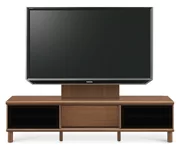 テレビボード（ローボード）、テレビボード（壁掛けパネルセット）(幅170cm・ウォールナット)