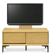 テレビボード（ローボード）、テレビボード（壁掛けパネルセット）(幅110cm・オークナチュラル)