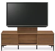 テレビボード（ローボード）、テレビボード（壁掛けパネルセット）(幅150cm・ウォールナット)