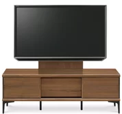 テレビボード（ローボード）、テレビボード（壁掛けパネルセット）(幅150cm/ウォールナット)