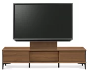 テレビボード（ローボード）、テレビボード（壁掛けパネルセット）(幅210cm/ウォールナット)