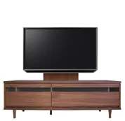 テレビボード（ローボード）、テレビボード（壁掛けパネルセット）(幅150cm・ウォールナット)