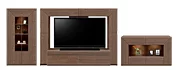 幅230cmのウォールナットTVボードとサイドボード、キャビネットのセット