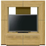 収納付きテレビボード（ハイタイプテレビ台）(幅170cm・オークナチュラル)