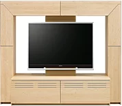 収納付きテレビボード（ハイタイプテレビ台）(幅230cm・メイプル)