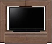 収納付きテレビボード（ハイタイプテレビ台）(幅230cm・ウォールナット)