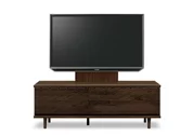 テレビボード（ローボード）、テレビボード（壁掛けパネルセット）(幅140cm・オークダーク)