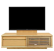 テレビボード（ローボード）、テレビボード（壁掛けパネルセット）(幅150cm・オークナチュラル)