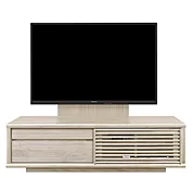 テレビボード（ローボード）、テレビボード（壁掛けパネルセット）(幅150cm/オークホワイト)