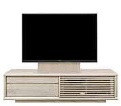 テレビボード（ローボード）、テレビボード（壁掛けパネルセット）(幅160cm・オークホワイト)