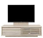 テレビボード（ローボード）、テレビボード（壁掛けパネルセット）(幅160cm/オークホワイト)