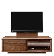 テレビボード（ローボード）、テレビボード（壁掛けパネルセット）(幅130cm・ウォールナット)