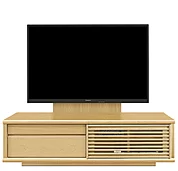 テレビボード（ローボード）、テレビボード（壁掛けパネルセット）(幅150cm・メイプル)